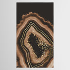 Brown Agate Gold Foil Glam #1 #gem #decor #art #society6 Tablecloth Gallery Image 2