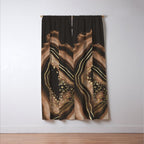 Brown Agate Gold Foil Glam #1 #gem #decor #art #society6 Window Curtain Gallery Image 3