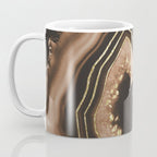 Brown Agate Gold Foil Glam #1 #gem #decor #art #society6 Coffee Mug Gallery Image 3