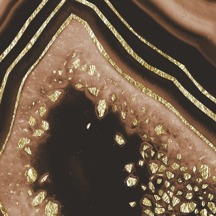 Brown Agate Gold Foil Glam #1 #gem #decor #art #society6 Coffee Mug Gallery Image 2