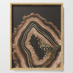 Brown Agate Gold Foil Glam #1 #gem #decor #art #society6 Serving Tray Gallery Image 1
