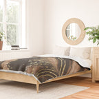 Brown Agate Gold Foil Glam #1 #gem #decor #art #society6 Duvet Cover Gallery Image 2