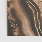 Brown Agate Gold Foil Glam #1 #gem #decor #art #society6 Poster Gallery Image 3