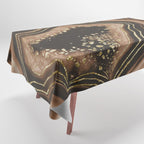 Brown Agate Gold Foil Glam #1 #gem #decor #art #society6 Tablecloth Gallery Image 1