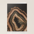 Brown Agate Gold Foil Glam #1 #gem #decor #art #society6 Stationery Card Gallery Image 2