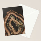 Brown Agate Gold Foil Glam #1 #gem #decor #art #society6 Stationery Card Gallery Image 2