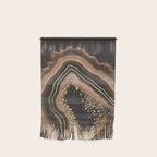 Brown Agate Gold Foil Glam #1 #gem #decor #art #society6 Wall Hanging Gallery Image 1