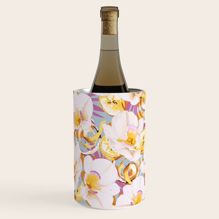 Lemons among the exotic flowers 4 Wine Chiller Gallery Image 1