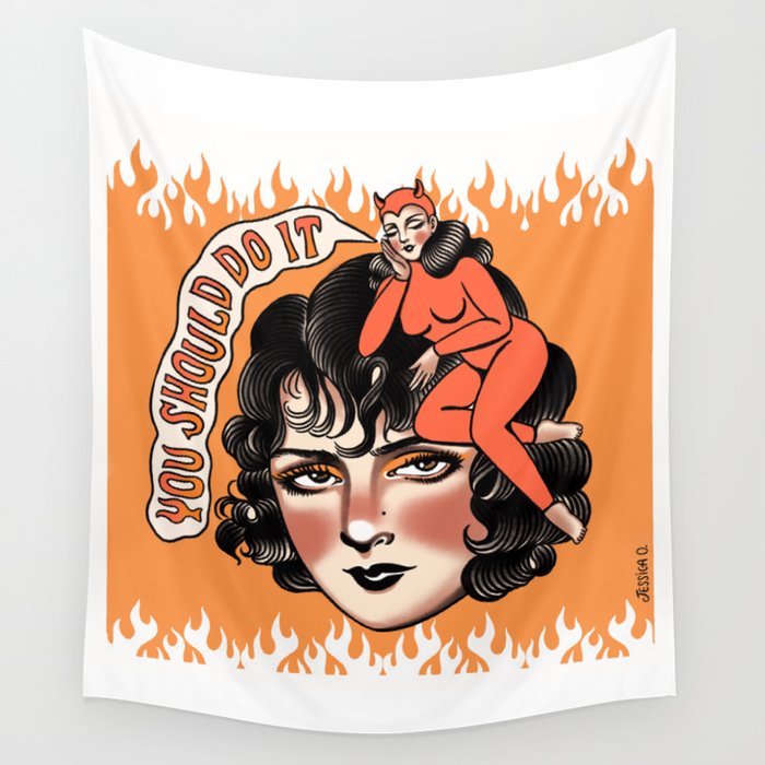 All the good girls go to hell Wall Tapestry Gallery Image 4