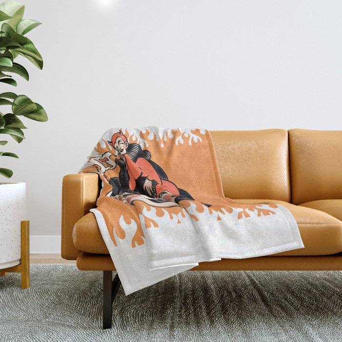 All the good girls go to hell Throw Blanket Gallery Image 1