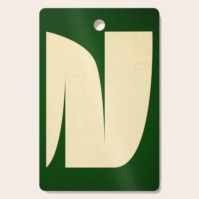 simple abstract shape-02 green Cutting Board Gallery Image 1