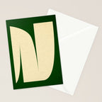 simple abstract shape-02 green Stationery Card Gallery Image 2