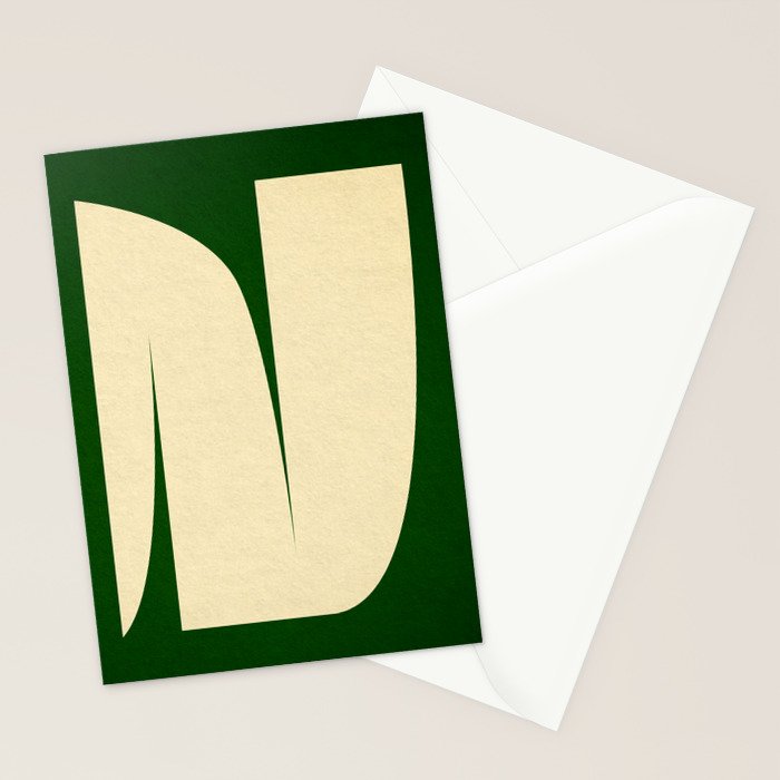 simple abstract shape-02 green Stationery Card Gallery Image 2