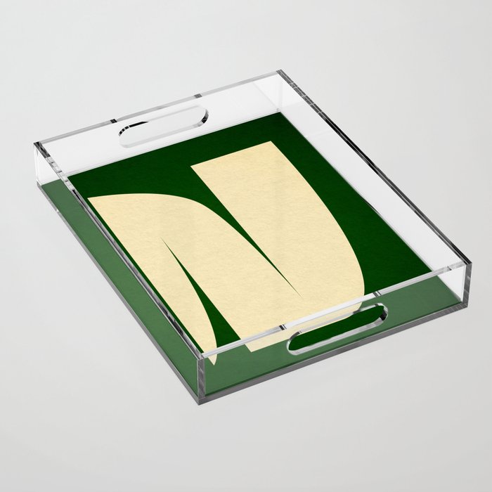 simple abstract shape-02 green Acrylic Tray Gallery Image 1
