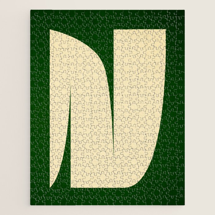 simple abstract shape-02 green Jigsaw Puzzle Gallery Image 1
