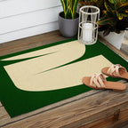 simple abstract shape-02 green Outdoor Rug Gallery Image 2