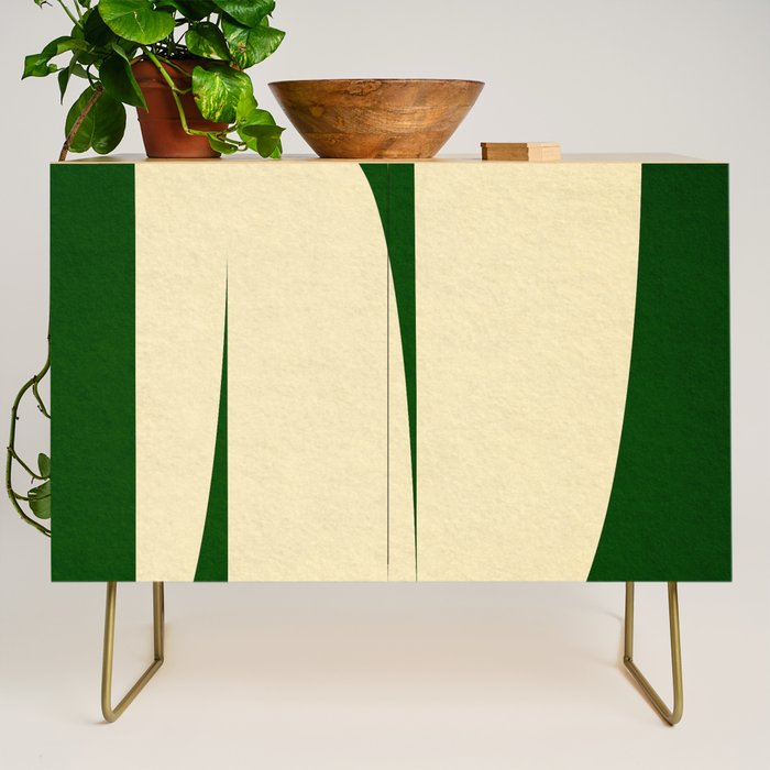 simple abstract shape-02 green Credenza Gallery Image 1