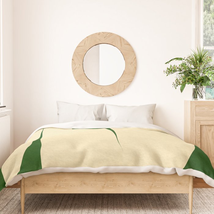 simple abstract shape-02 green Duvet Cover Gallery Image 3