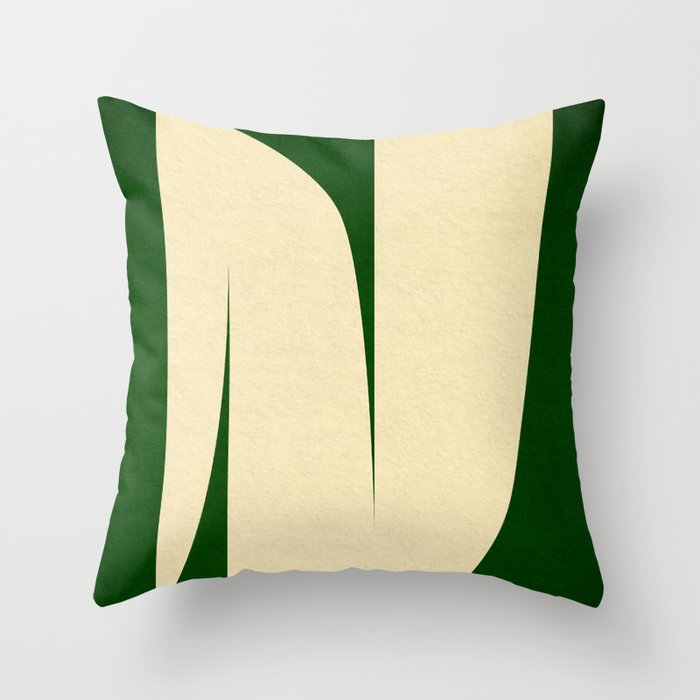 simple abstract shape-02 green Throw Pillow Gallery Image 6