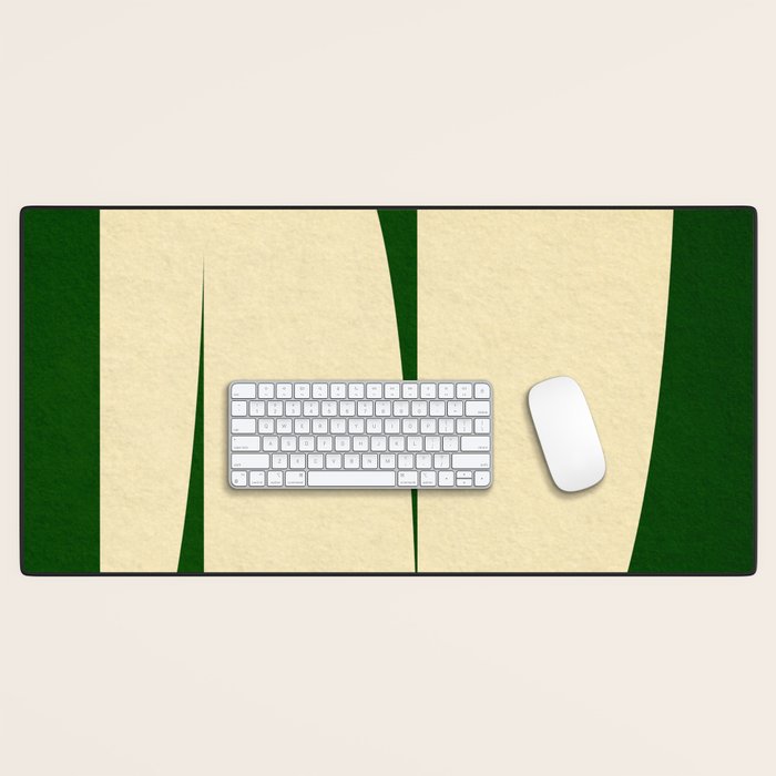 simple abstract shape-02 green Desk Mat Gallery Image 1