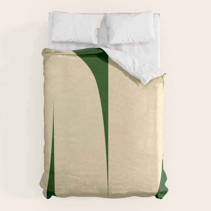 simple abstract shape-02 green Duvet Cover Gallery Image 1