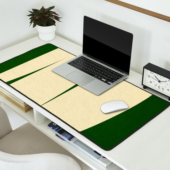 simple abstract shape-02 green Desk Mat Gallery Image 2