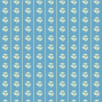 Cozy Vintage Cottage Flowers and Stripes Pattern in Eclectic Blue and Cream Coffee Mug Gallery Image 2