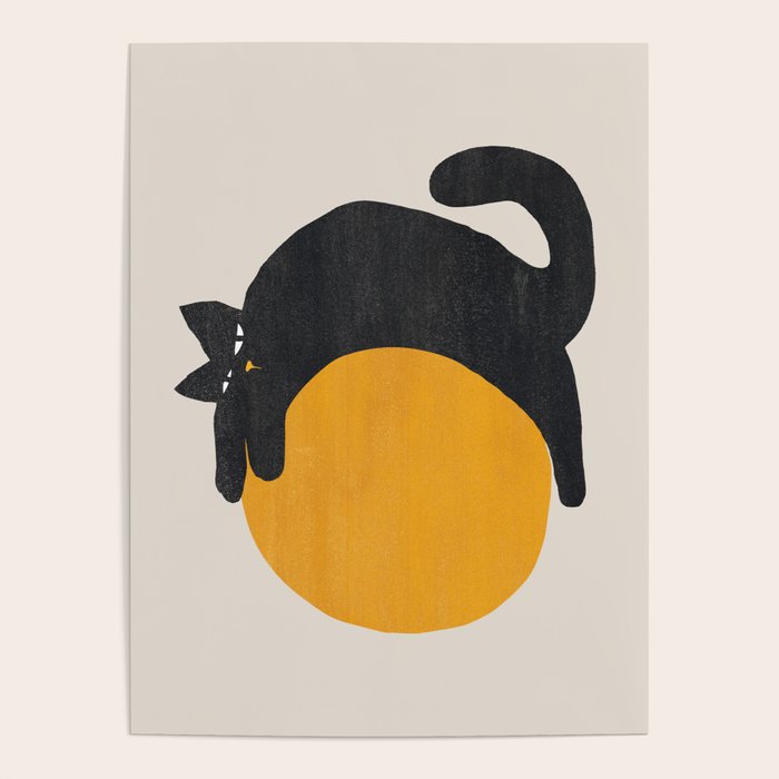 Cat with ball Poster Gallery Image 4