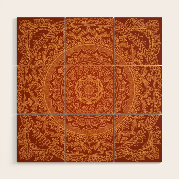 Mandala Spice Wood Wall Art Gallery Image 1