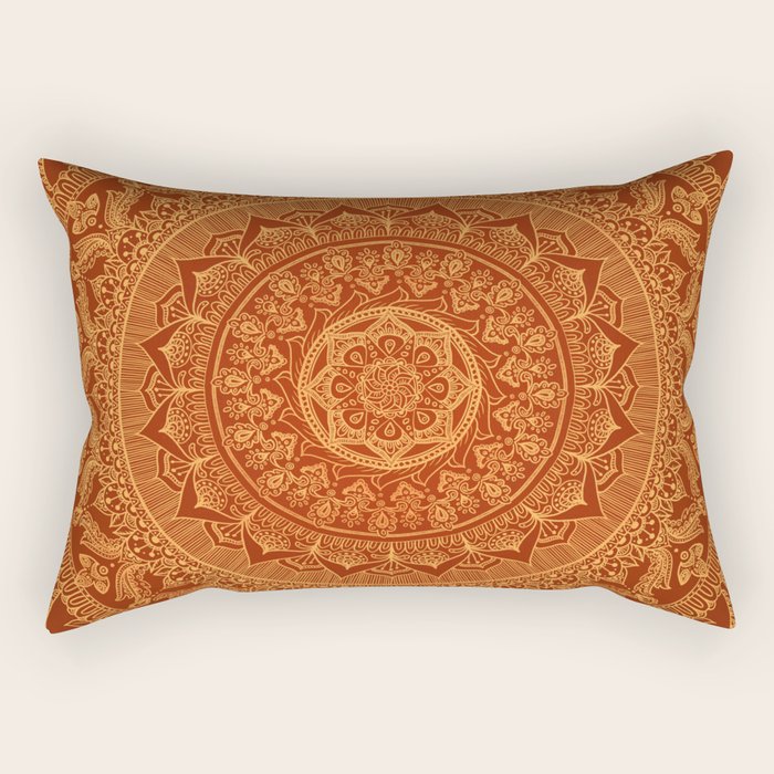 Mandala Spice Rectangular Pillow Gallery Image 2