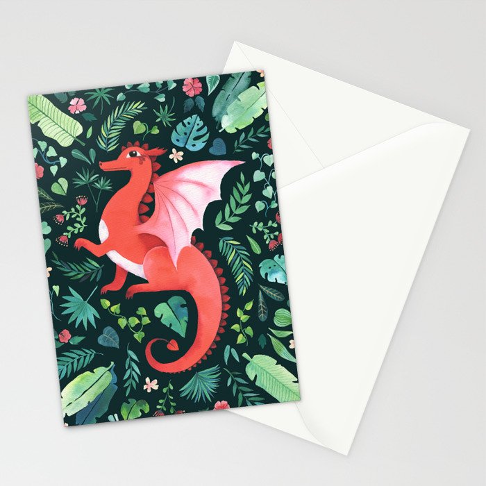 Tropical Dragon Stationery Card Gallery Image 2