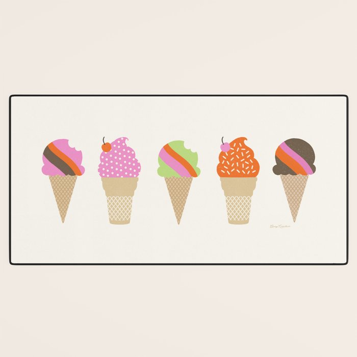 i love ice cream Desk Mat Gallery Image 3
