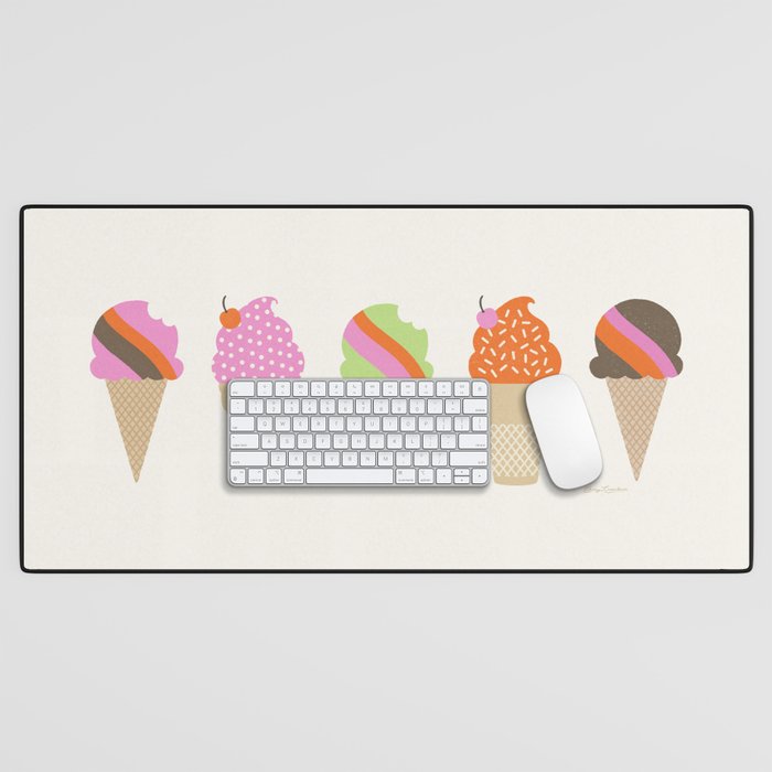 i love ice cream Desk Mat Gallery Image 1
