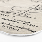 Toilet Seat Patent - Housewarming Bathroom Art - Antique Bath Mat Gallery Image 3