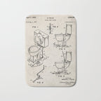 Toilet Seat Patent - Housewarming Bathroom Art - Antique Bath Mat Gallery Image 1