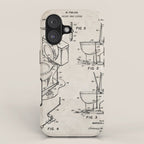 Toilet Seat Patent - Housewarming Bathroom Art - Antique iPhone Case Gallery Image 1