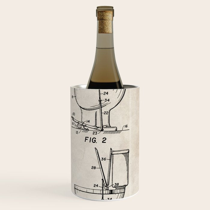Toilet Seat Patent - Housewarming Bathroom Art - Antique Wine Chiller Gallery Image 3