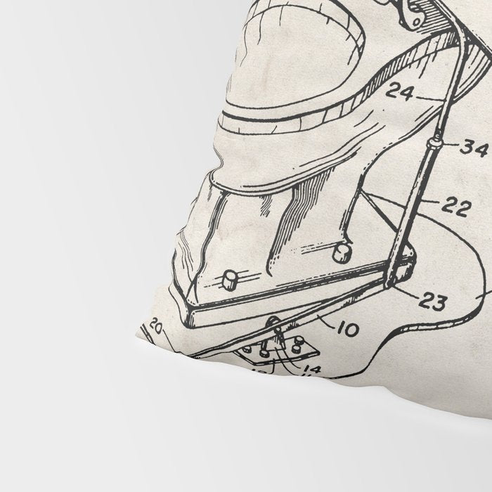 Toilet Seat Patent - Housewarming Bathroom Art - Antique Pillow Sham Gallery Image 4