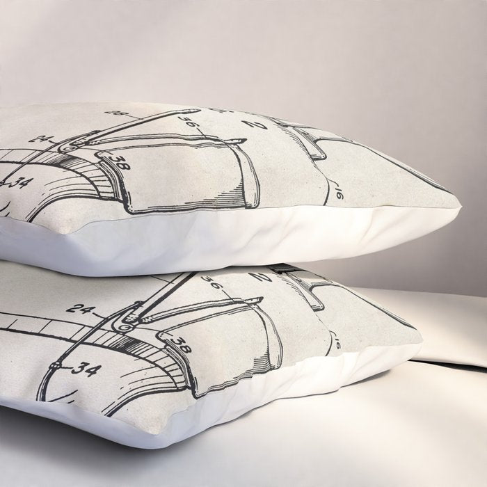 Toilet Seat Patent - Housewarming Bathroom Art - Antique Pillow Sham Gallery Image 3