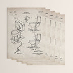 Toilet Seat Patent - Housewarming Bathroom Art - Antique Wrapping Paper Gallery Image 3