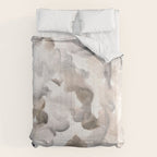 Abstract Art Grey Black Brown Abstract Watercolour 8| Watercolor Brush Strokes Comforter Gallery Image 6