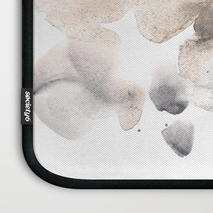 Abstract Art Grey Black Brown Abstract Watercolour 8| Watercolor Brush Strokes Laptop Sleeve Gallery Image 3