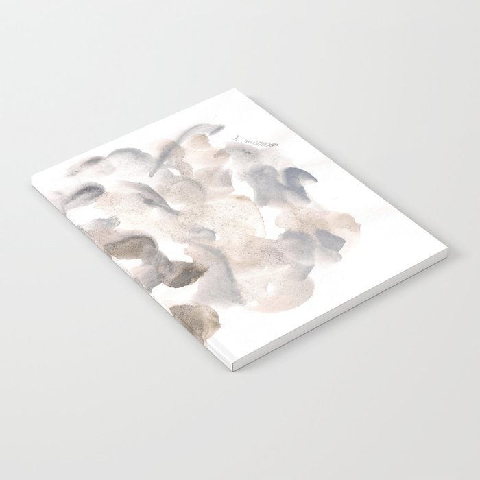 Abstract Art Grey Black Brown Abstract Watercolour 8| Watercolor Brush Strokes Notebook Gallery Image 2