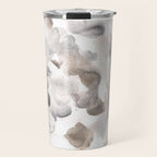 Abstract Art Grey Black Brown Abstract Watercolour 8| Watercolor Brush Strokes Travel Mug Gallery Image 1