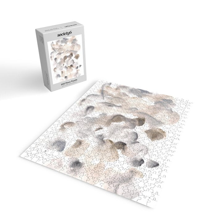 Abstract Art Grey Black Brown Abstract Watercolour 8| Watercolor Brush Strokes Jigsaw Puzzle Gallery Image 2