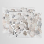 Abstract Art Grey Black Brown Abstract Watercolour 8| Watercolor Brush Strokes Placemat Gallery Image 1