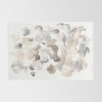 Abstract Art Grey Black Brown Abstract Watercolour 8| Watercolor Brush Strokes Rug Gallery Image 2