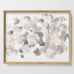 Abstract Art Grey Black Brown Abstract Watercolour 8| Watercolor Brush Strokes Serving Tray Gallery Image 1