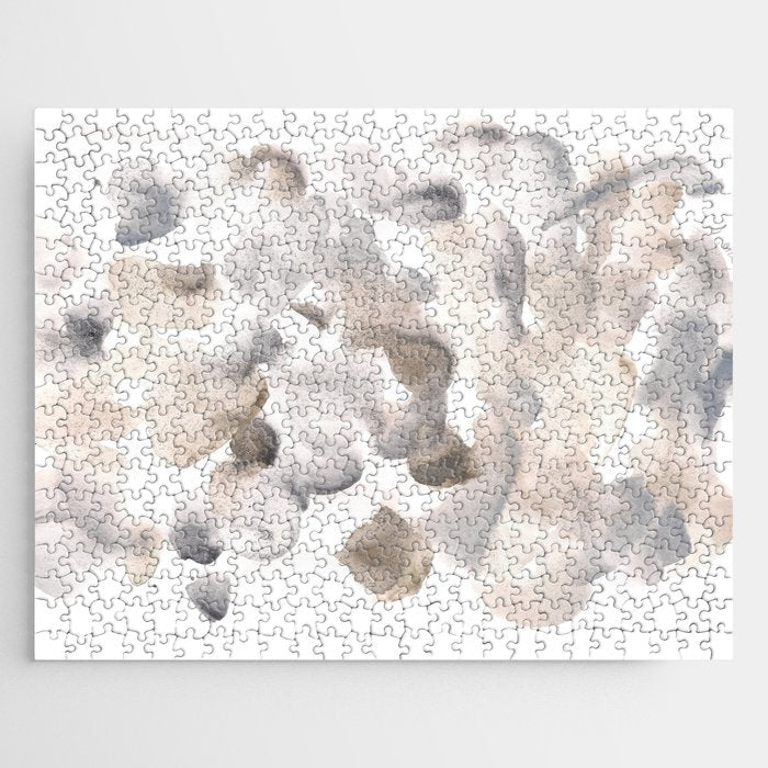 Abstract Art Grey Black Brown Abstract Watercolour 8| Watercolor Brush Strokes Jigsaw Puzzle Gallery Image 1