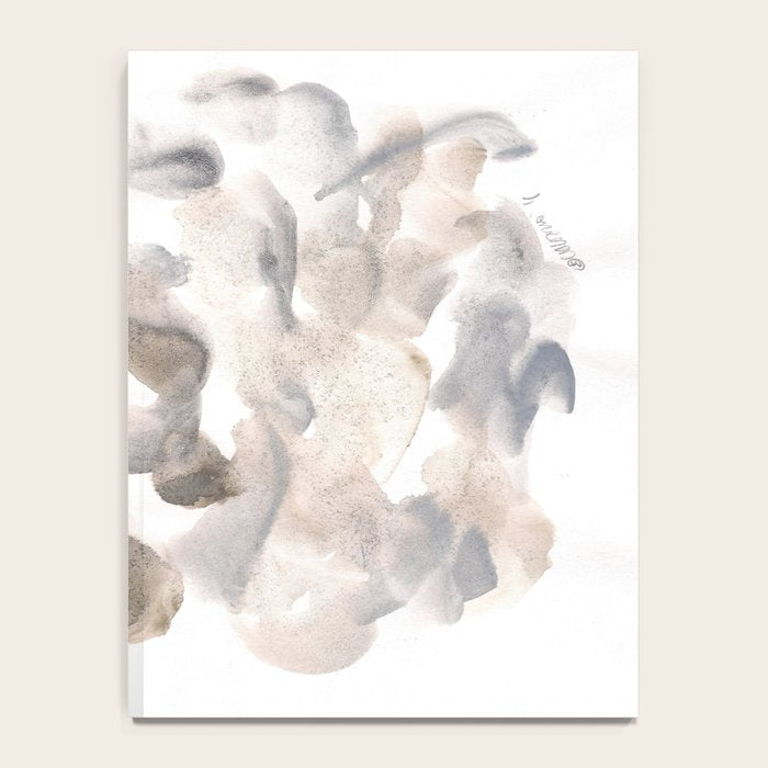 Abstract Art Grey Black Brown Abstract Watercolour 8| Watercolor Brush Strokes Notebook Gallery Image 4